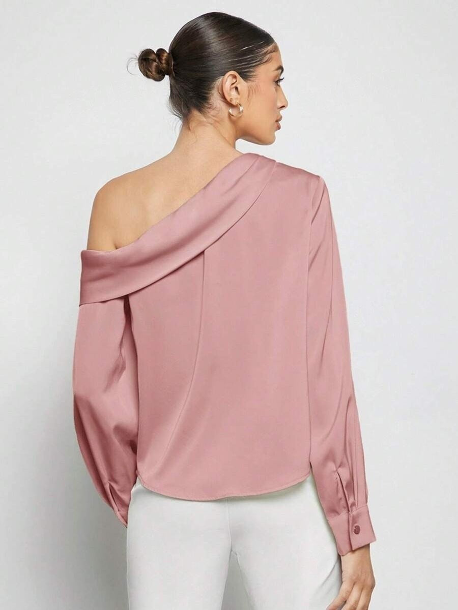 Pleated Satin blouse