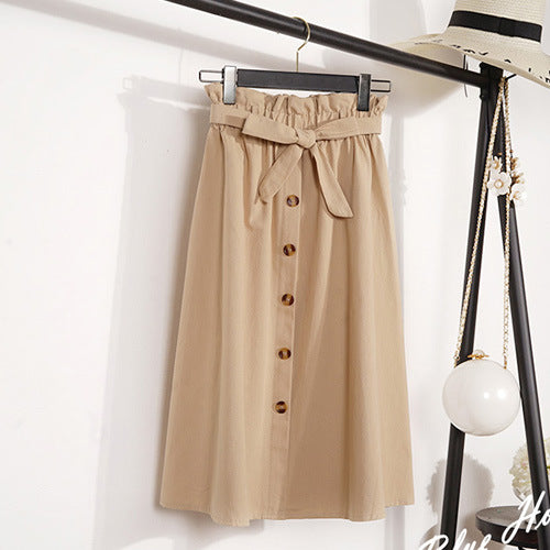 Velora bow-tie midi skirt
