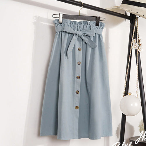 Velora bow-tie midi skirt