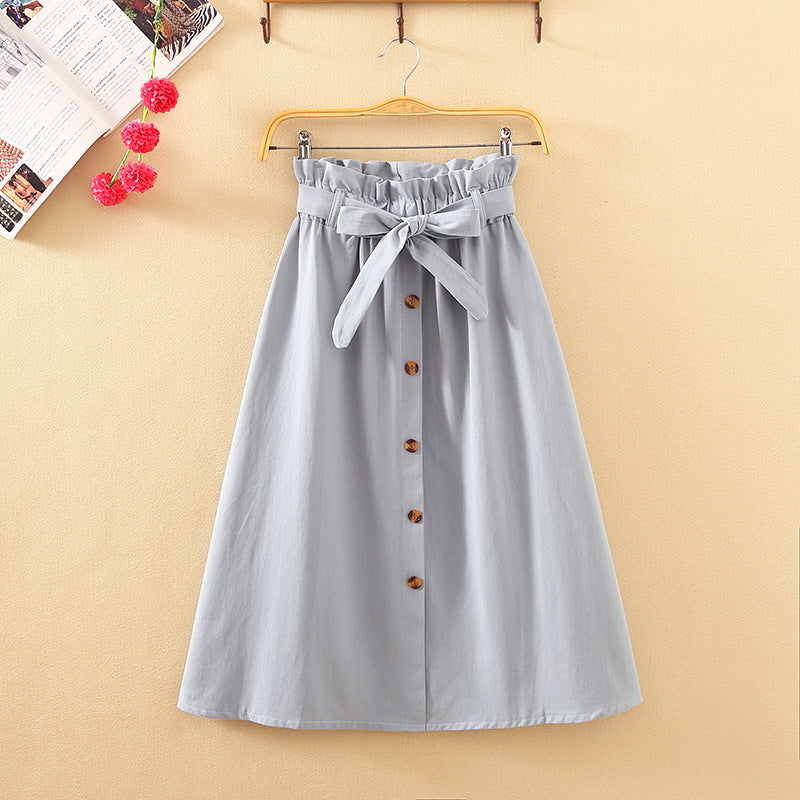 Velora bow-tie midi skirt
