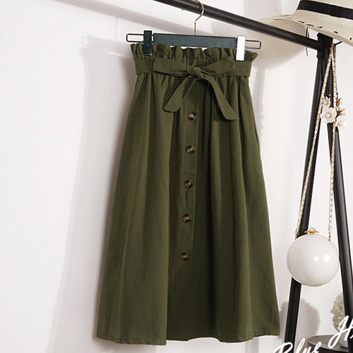 Velora bow-tie midi skirt