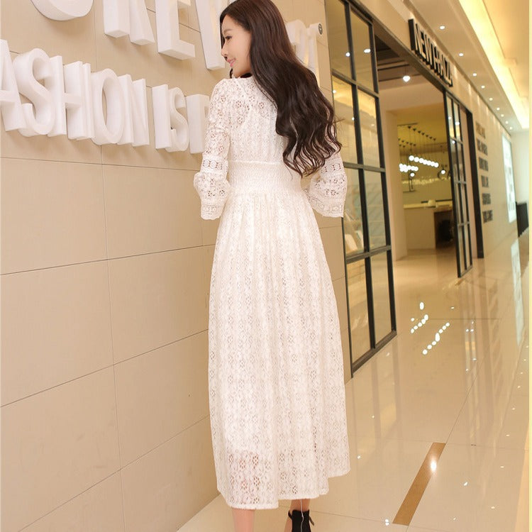 elegant white  Summer embroidered dress