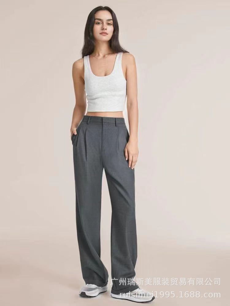Velora high-waisted wide leg trousers