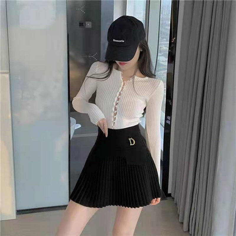 Velora pleated mini skirt