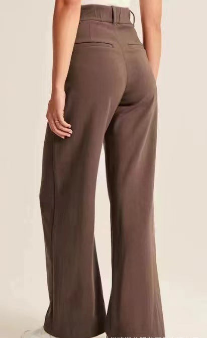 Velora high-waisted wide leg trousers